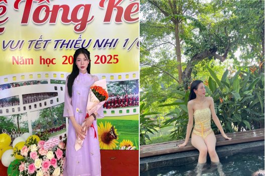 Cô giáo mẫu giáo thầm thì chuyện nóng cùng ai đó mặt nhăn